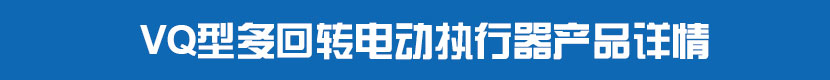 VQ型多回轉深夜视频在线观看執行器產品詳情